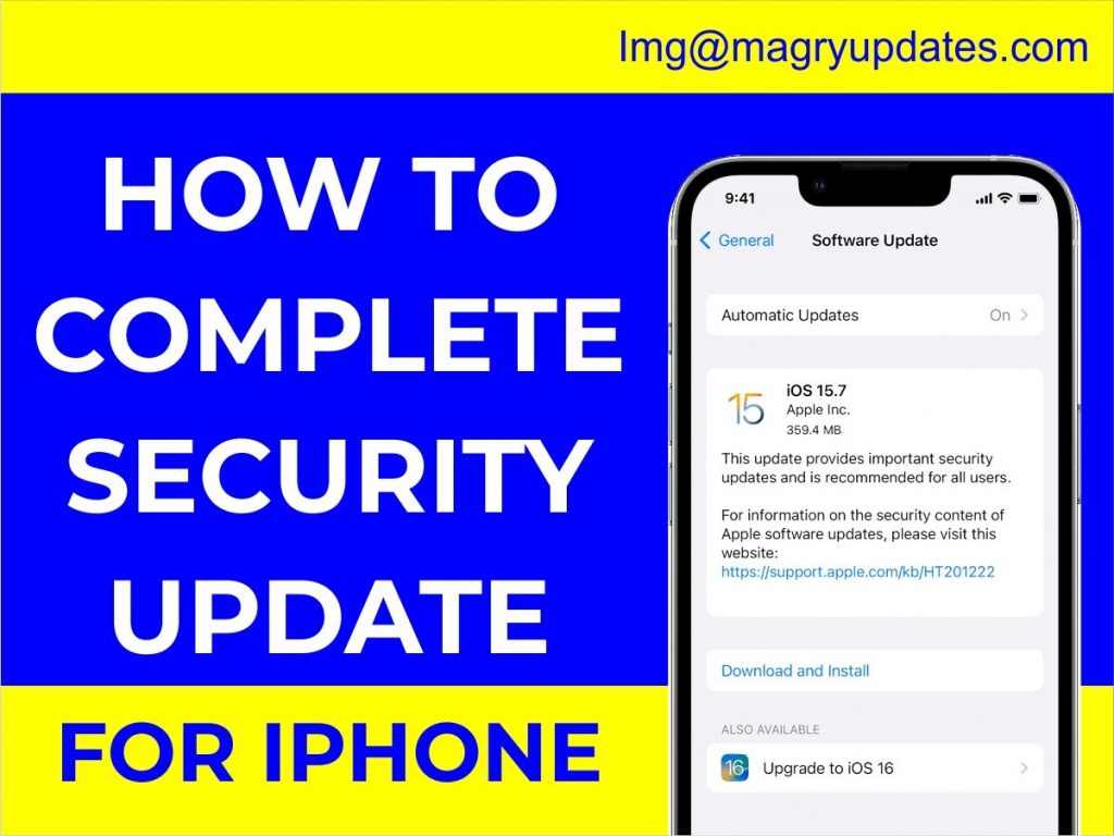 How to complete security update for iPhone